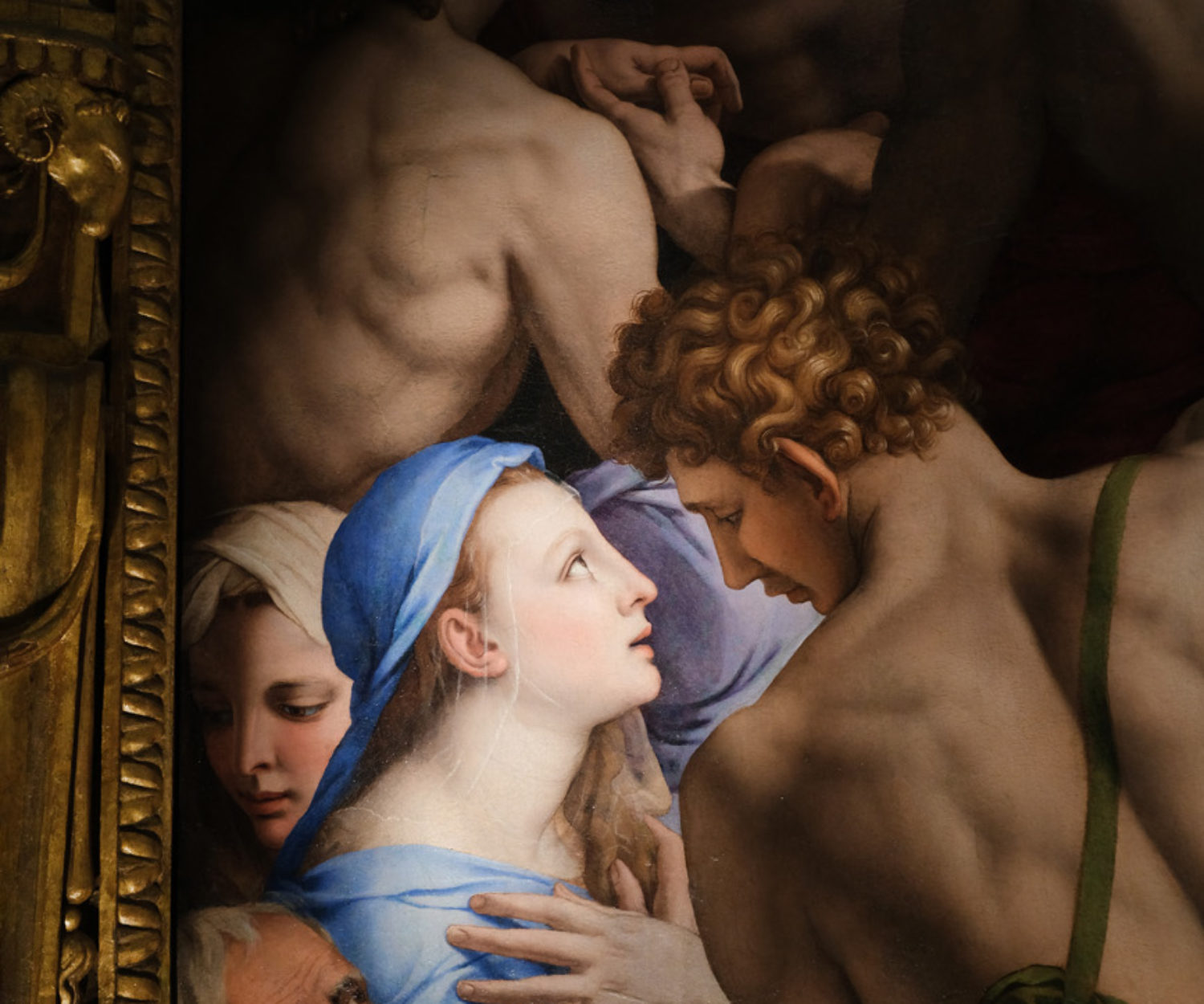 Bronzino hat diese wunderbare Ecke  in sein monumentales Gemälde gesetzt. 